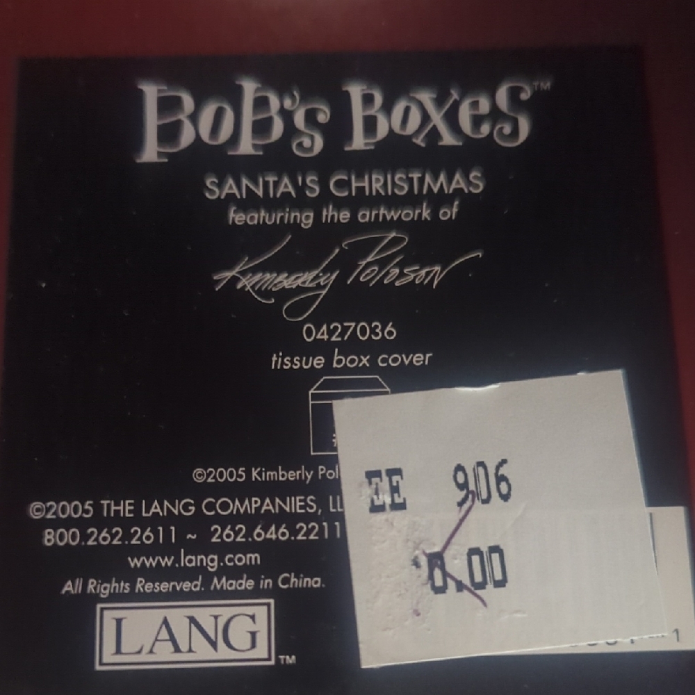 Bobs Boxes, Santa's Candy Canes Tissue Box Cover - Picture 4 of 7